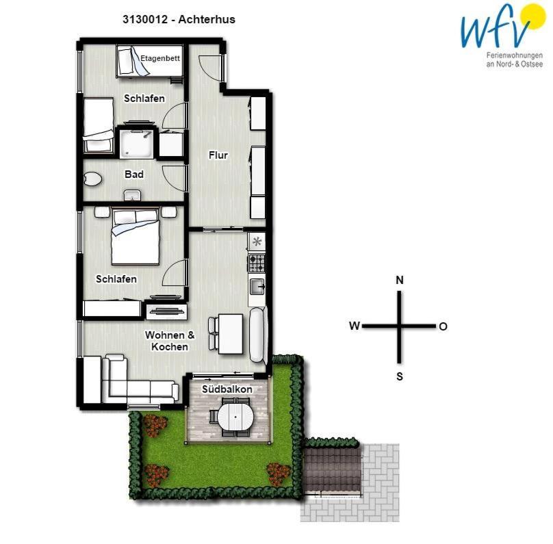 Achterhus - Ferienwohnung Inseltraum Juist Extérieur photo